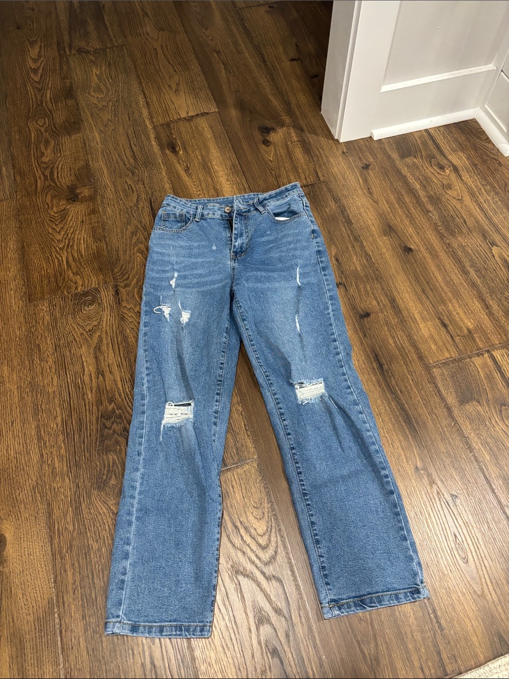 Classic Light Blue Distressed Women’s Jeans